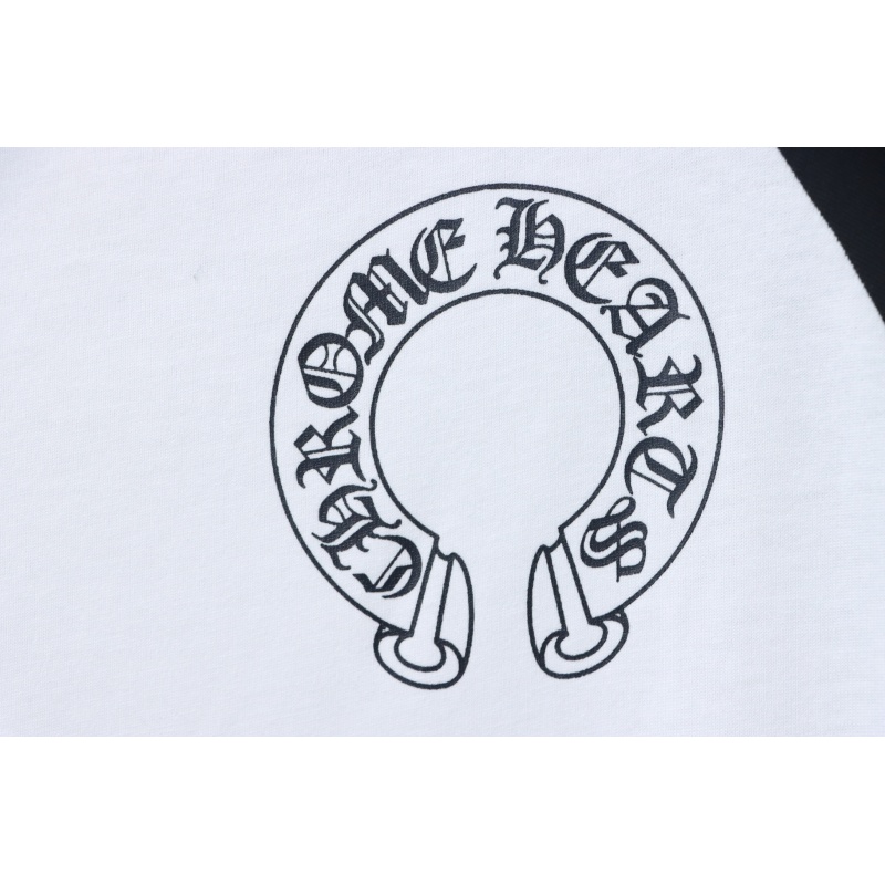 Chrome Hearts Horseshoe Neck Logo Long-Sleeve T-Shirt 'Black/White'