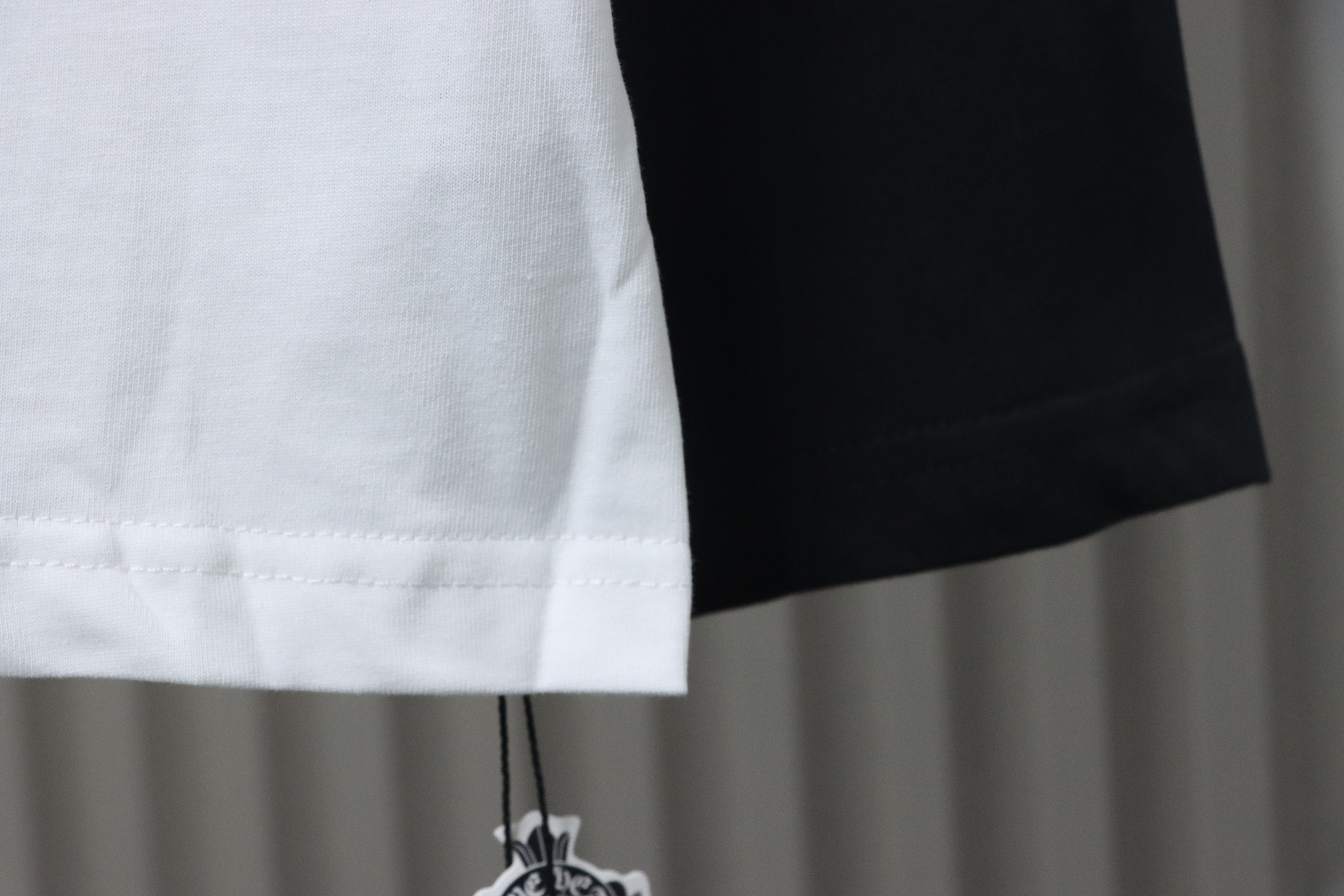 Chrome Hearts Horseshoe Neck Logo Long-Sleeve T-Shirt 'Black/White'