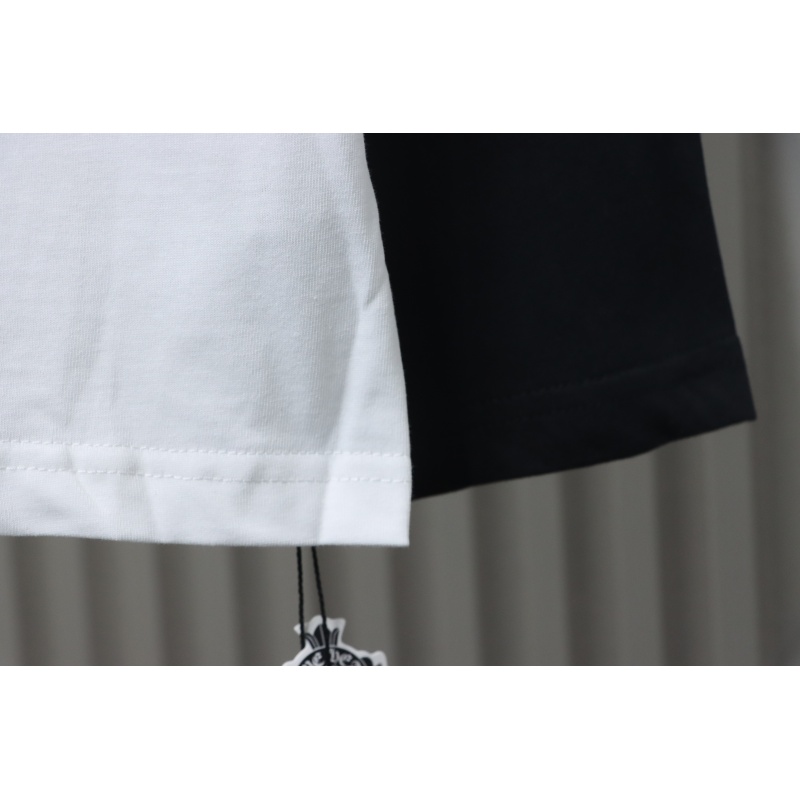 Chrome Hearts Horseshoe Neck Logo Long-Sleeve T-Shirt 'Black/White'