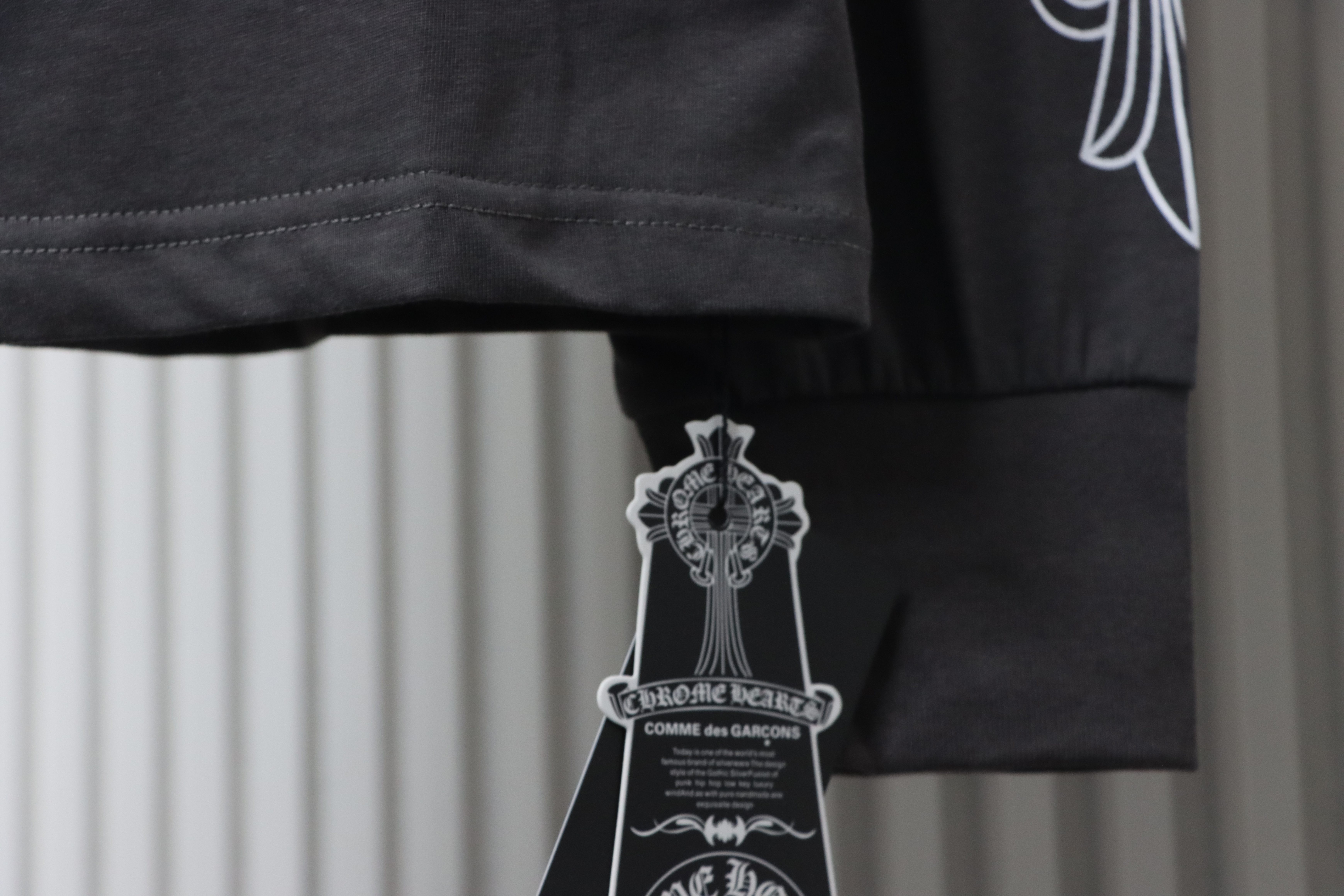 Chrome Hearts Matty Boy Shoulder Logo Crewneck Dark Gray