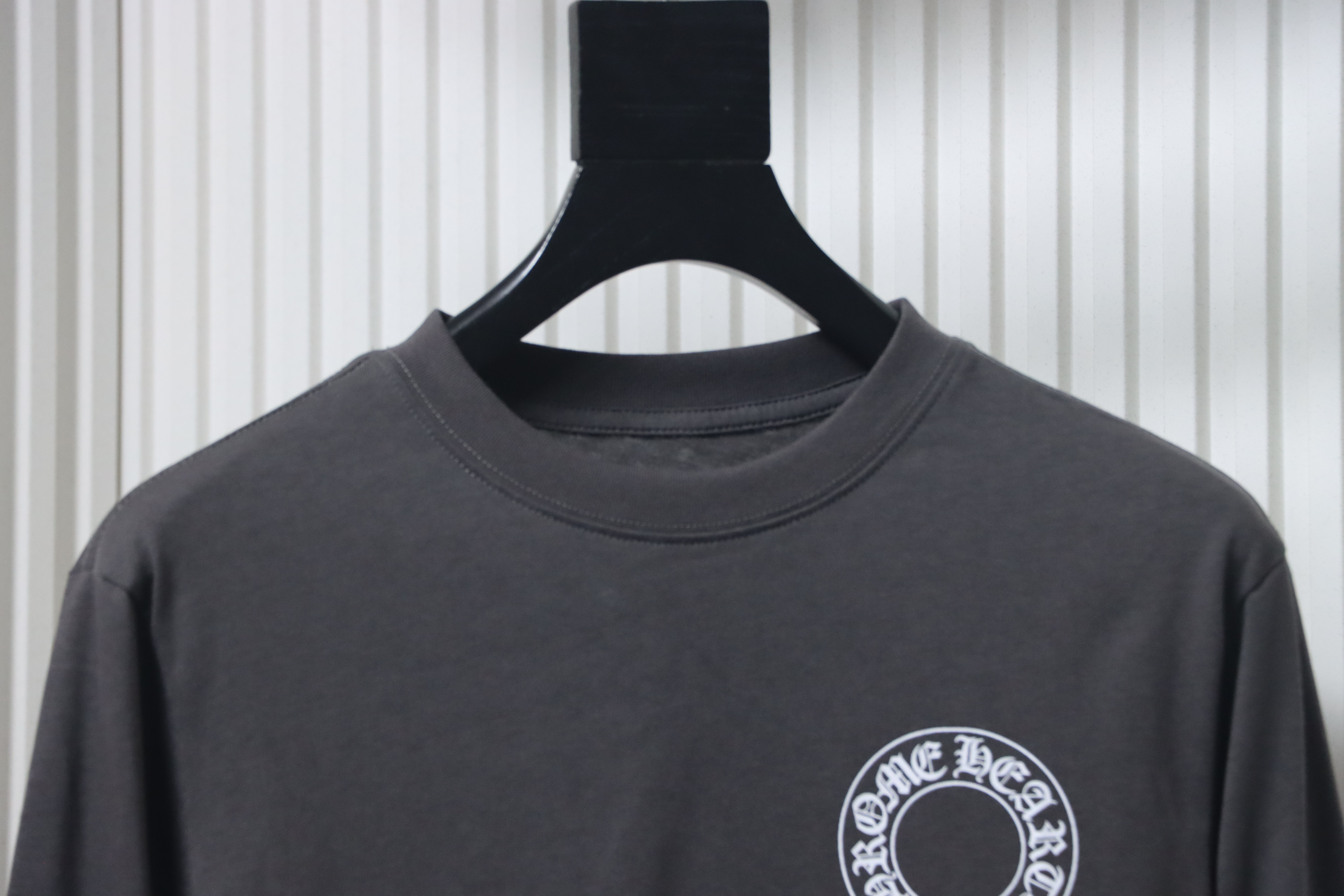 Chrome Hearts Matty Boy Shoulder Logo Crewneck Dark Gray