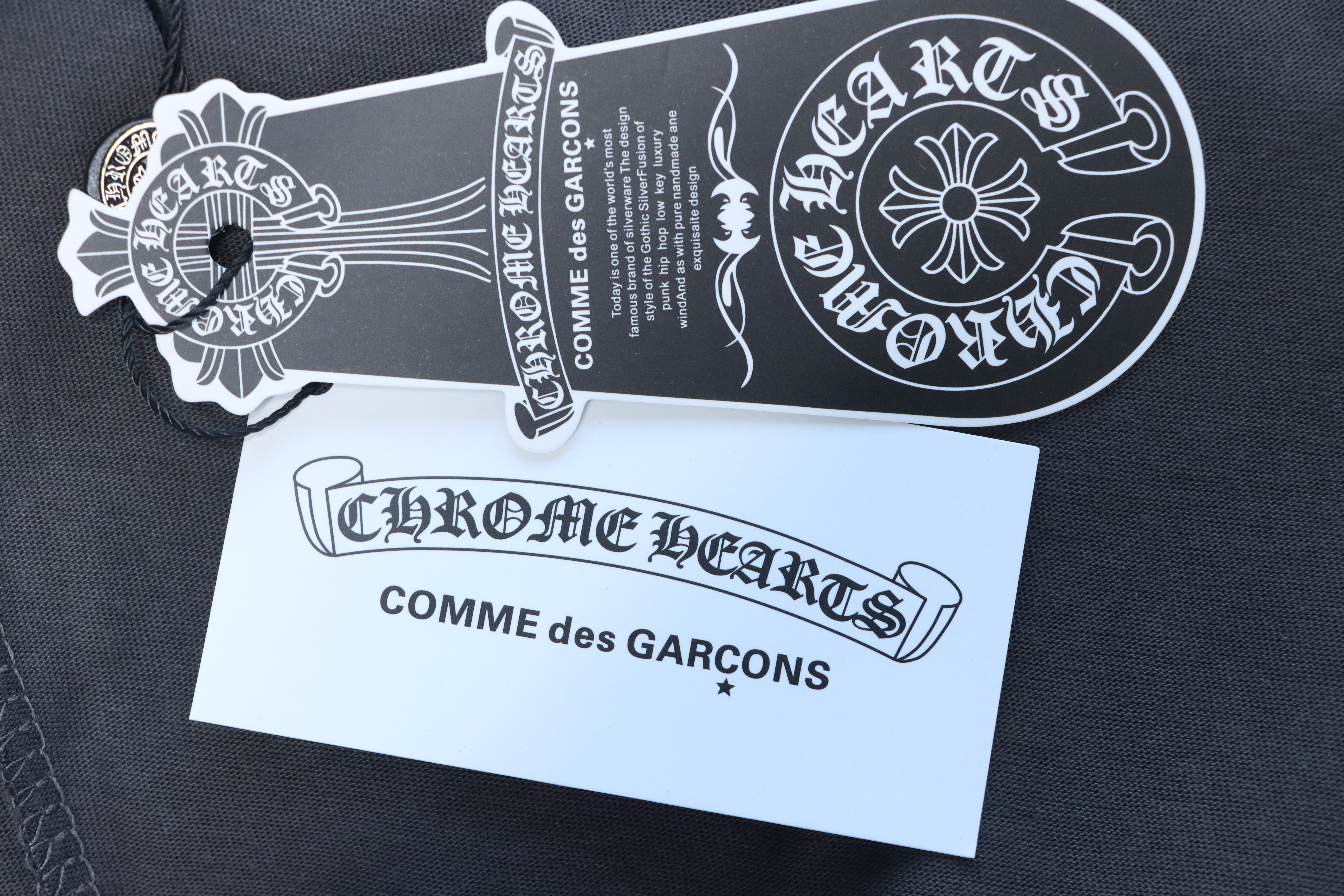 Chrome Hearts Matty Boy Shoulder Logo Crewneck Dark Gray