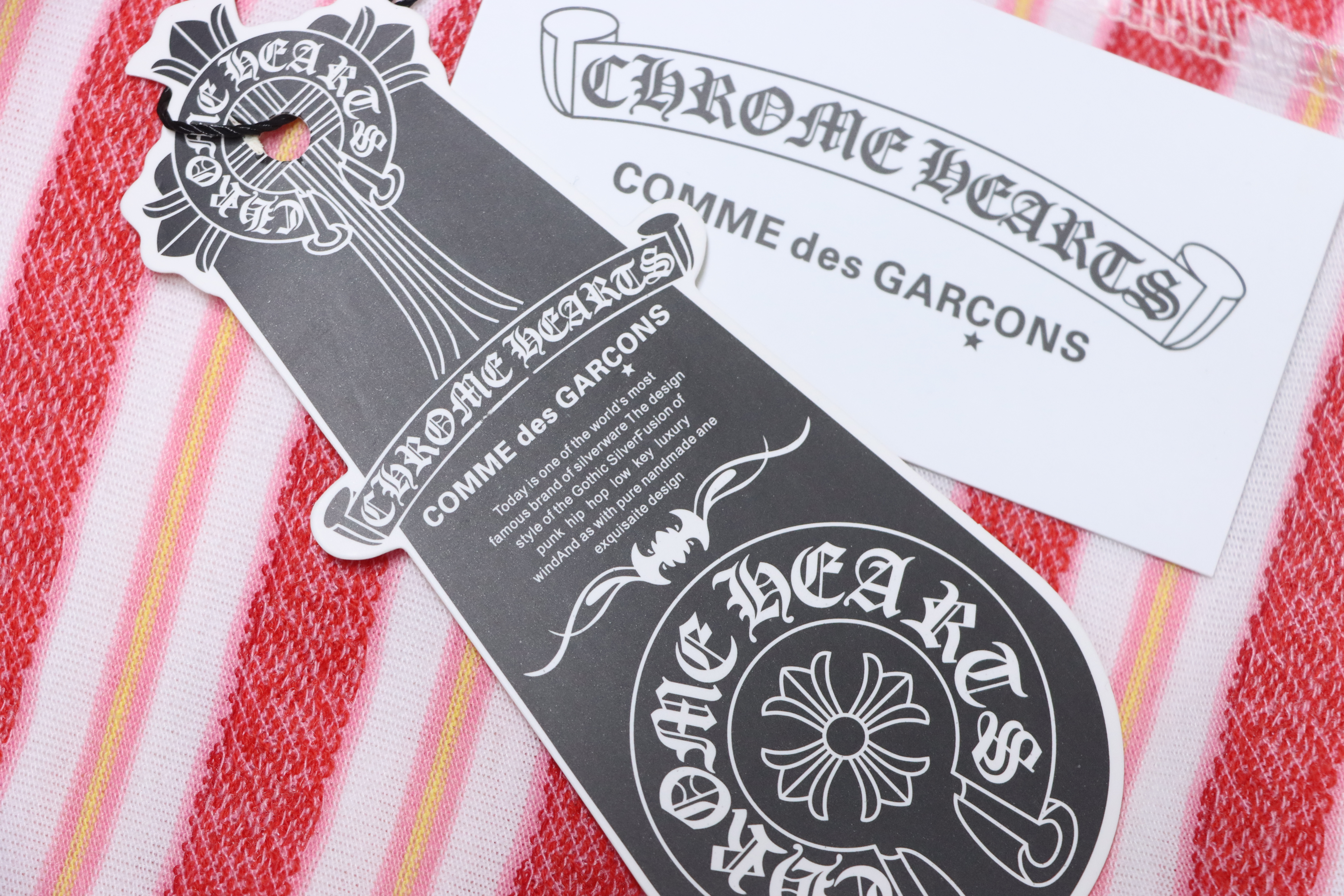 Chrome Hearts Matty Boy Teens From Mars Rugby Long Sleeve Stripe Polo Shirt Pink