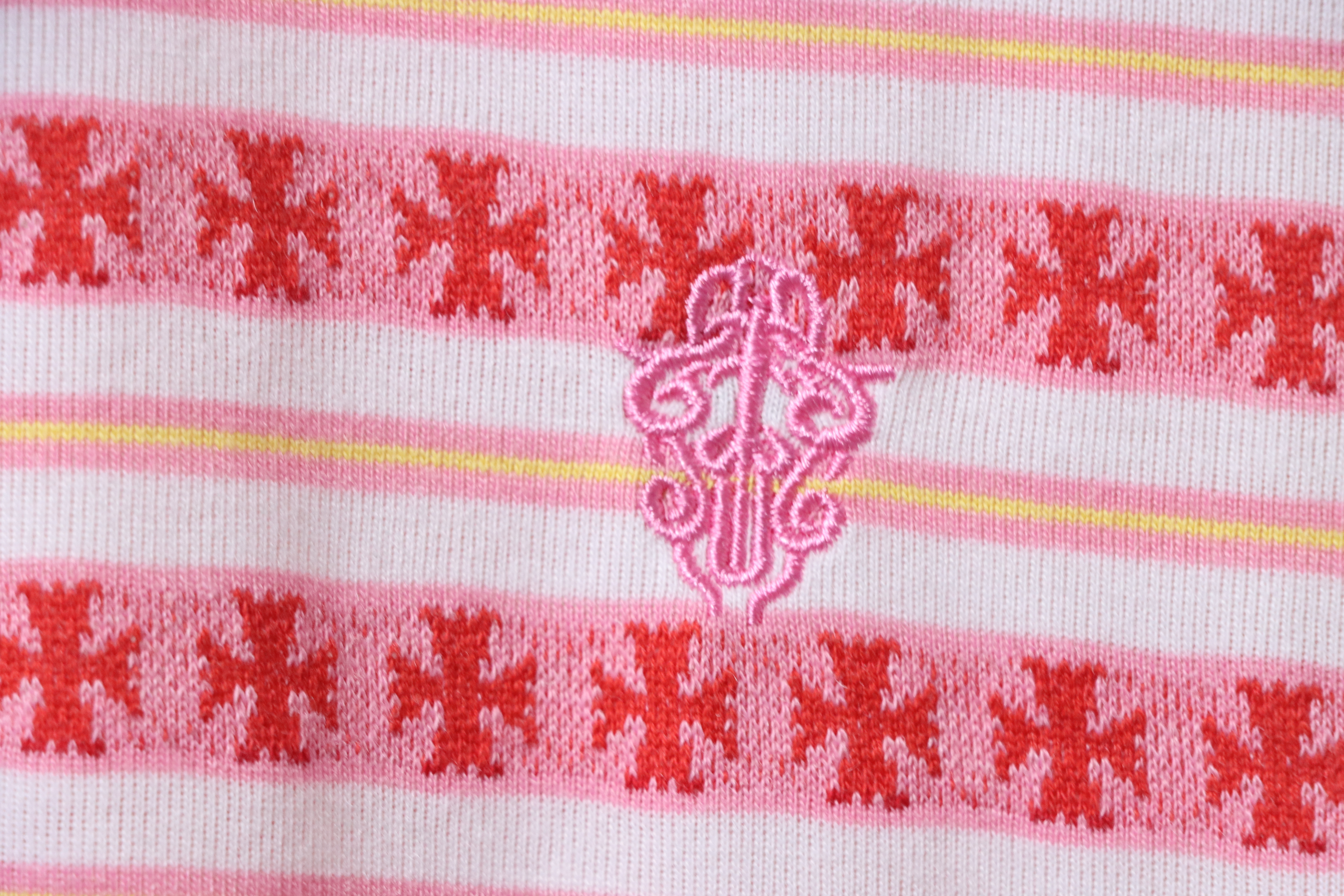 Chrome Hearts Matty Boy Teens From Mars Rugby Long Sleeve Stripe Polo Shirt Pink