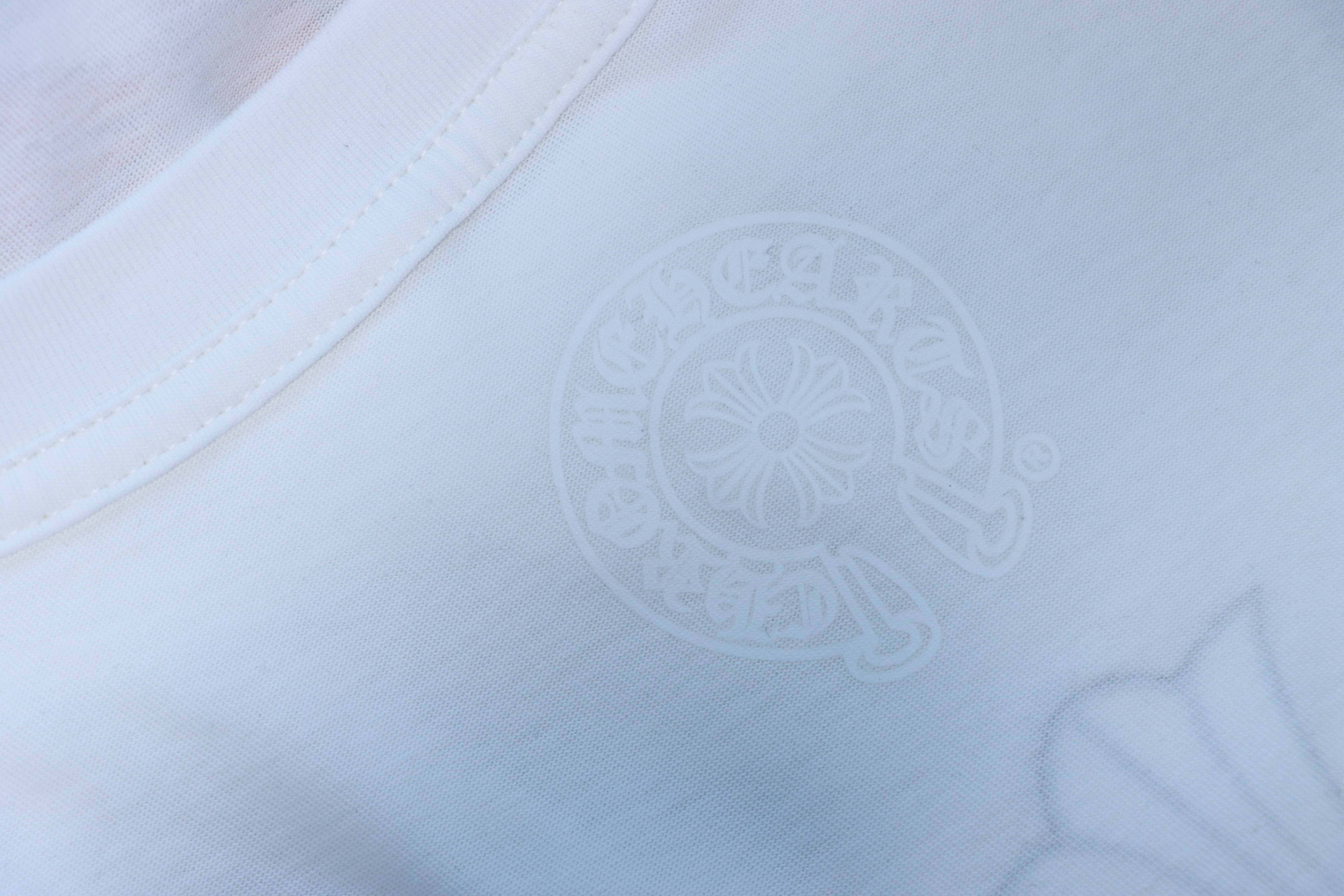 Chrome Hearts Multi Color Cross Logo Long Sleeves T-shirt White