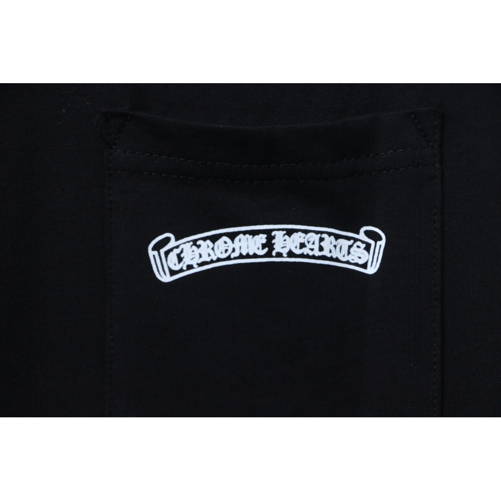 Chrome Hearts Multicolor Scroll Printed Logo Long Sleeves T-shirt Black