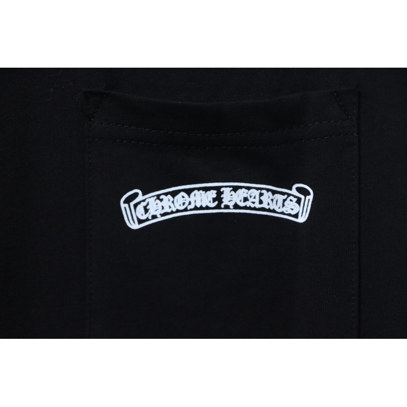 Chrome Hearts Multicolor Scroll Printed Logo Long Sleeves T-shirt Black