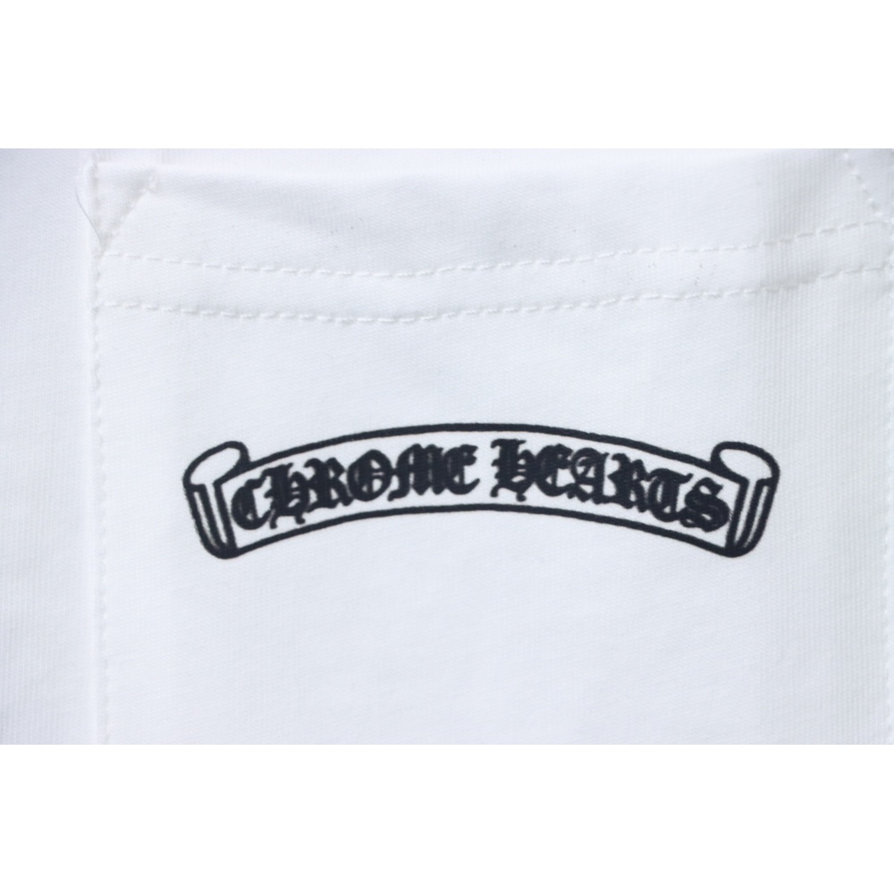 Chrome Hearts Multicolor Scroll Printed Logo Long Sleeves T-shirt White