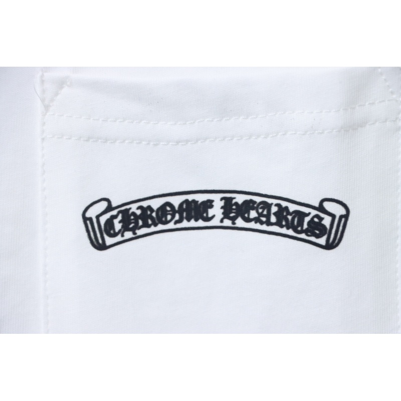 Chrome Hearts Multicolor Scroll Printed Logo Long Sleeves T-shirt White