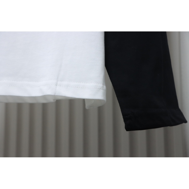 Chrome Hearts Pink Cross Embroidery Long Sleeve Shirt  Black And White