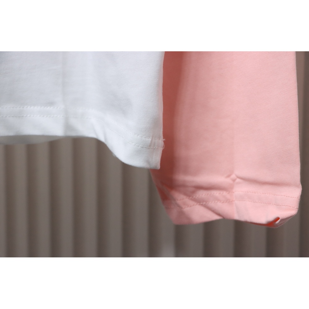 Chrome Hearts Pink Cross Embroidery Long Sleeve Shirt  Pink And White