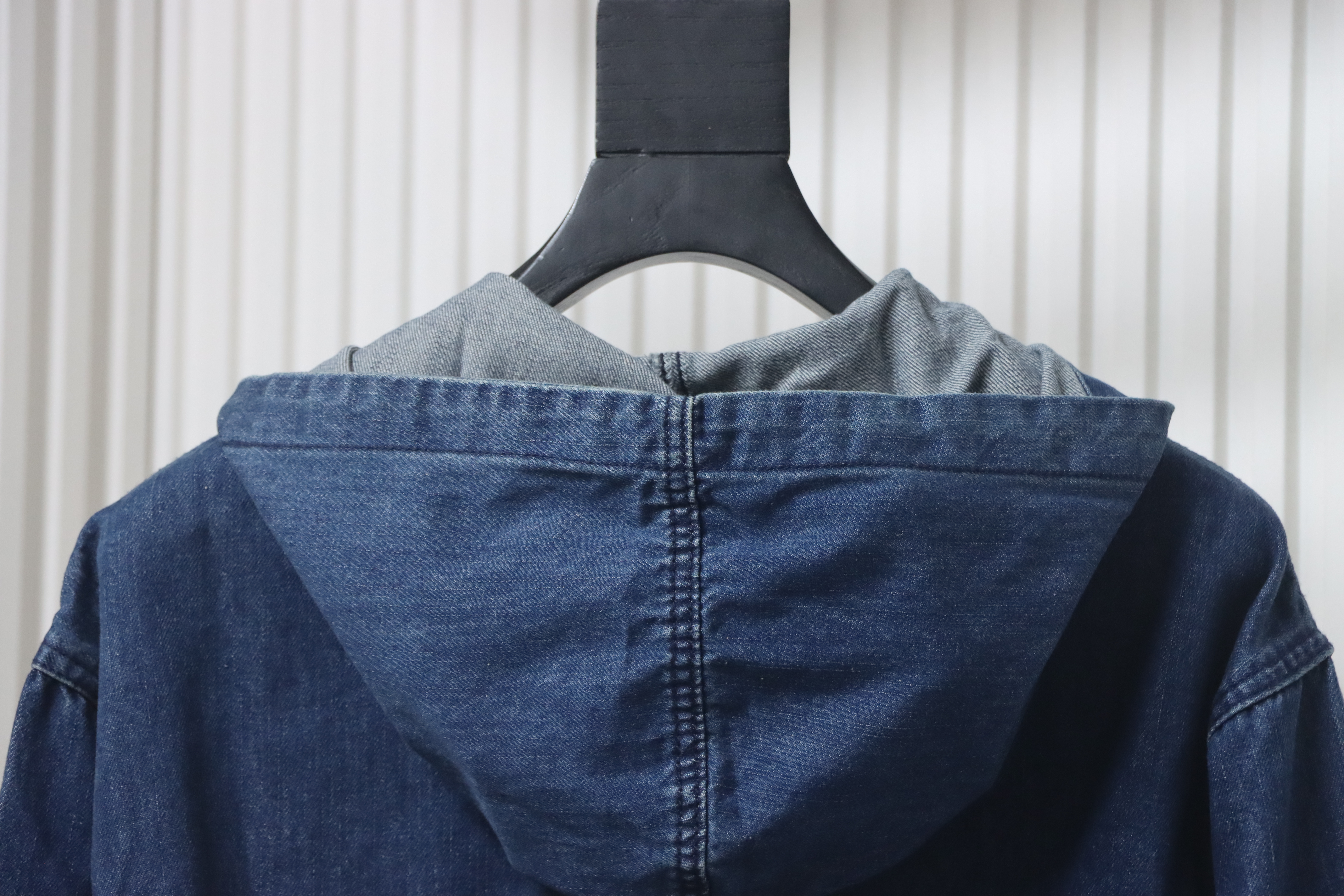 Chrome Heart Half Zipped Denim Jacket Indigo