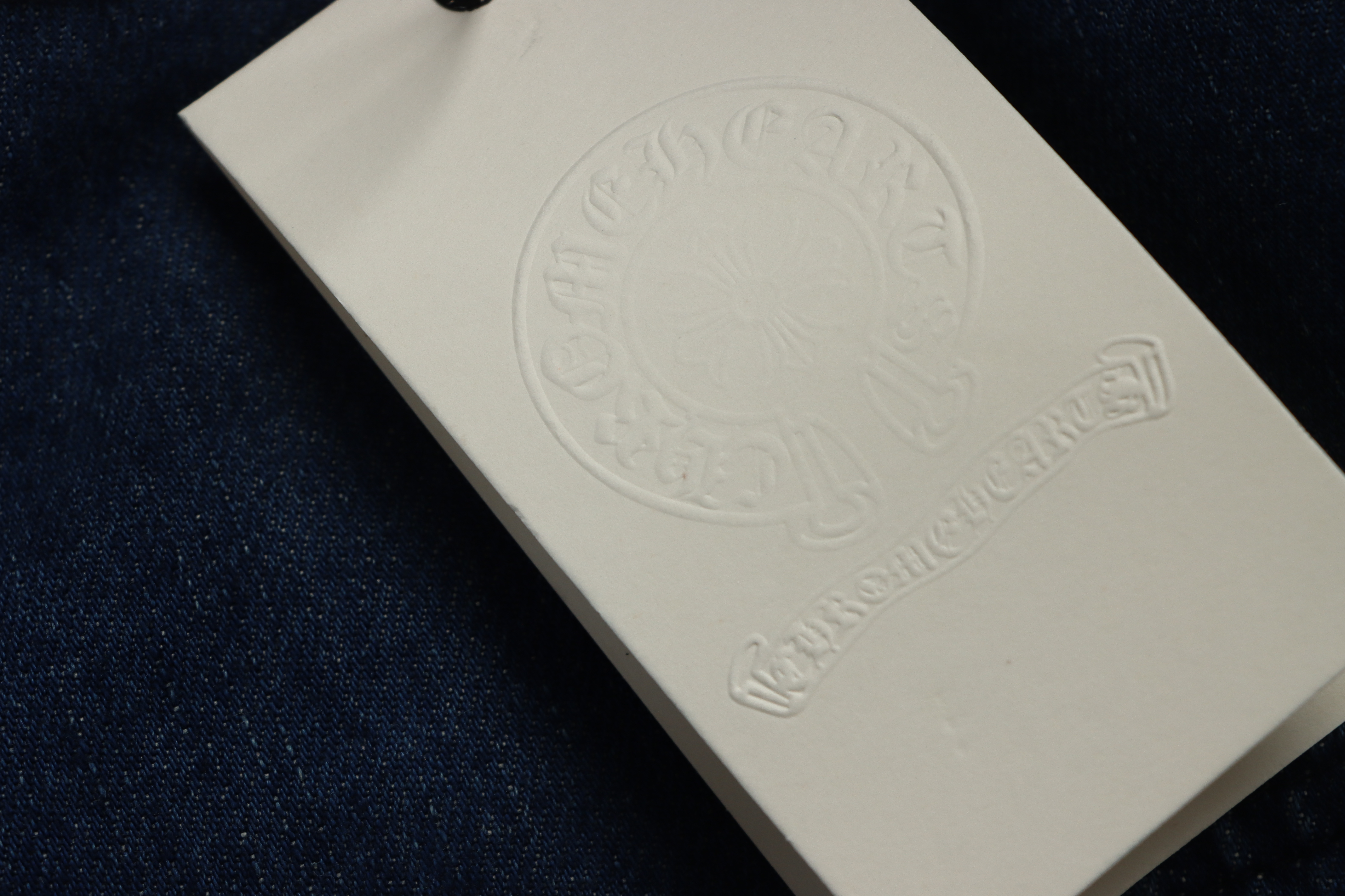 Chrome Heart Half Zipped Denim Jacket Indigo