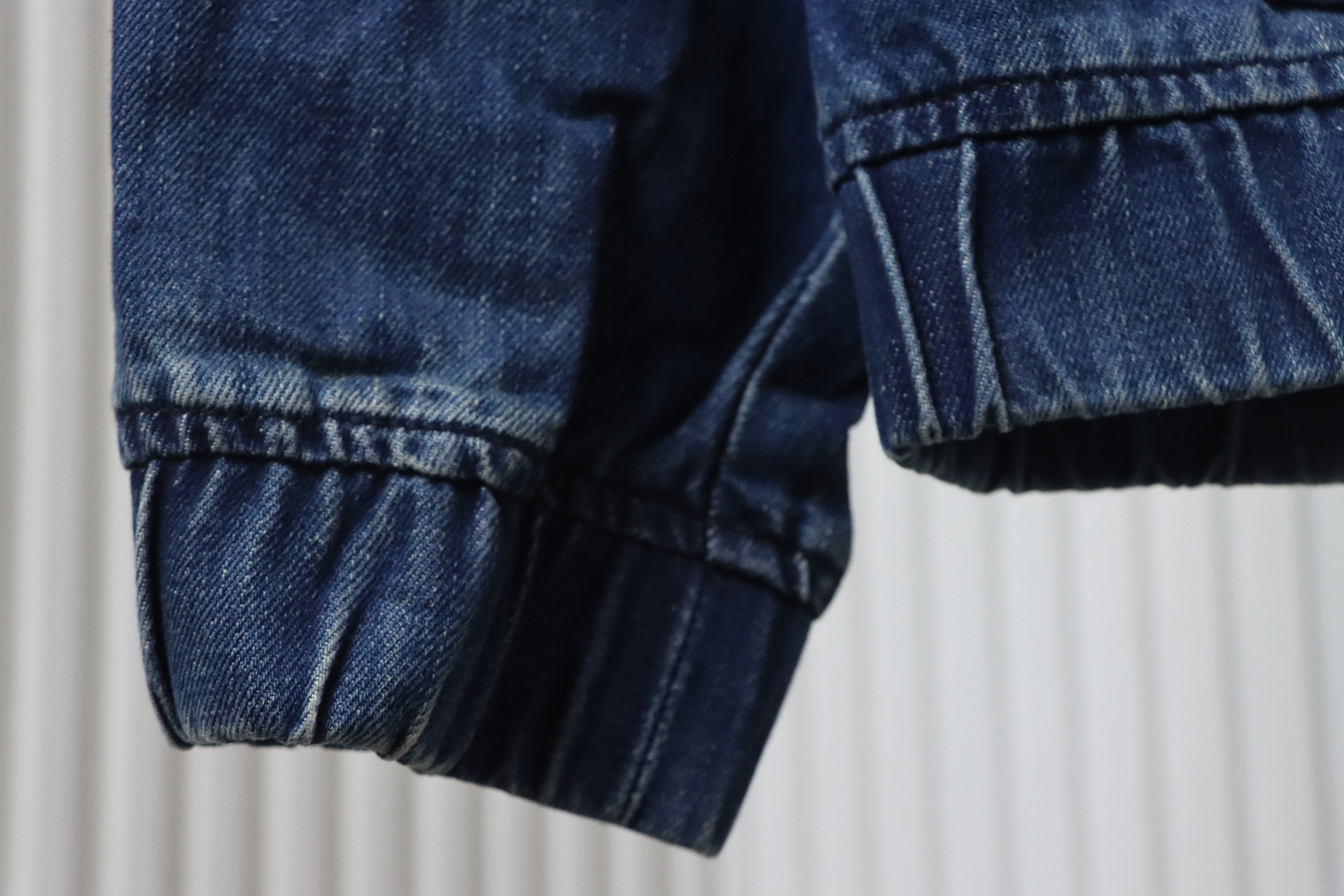 Chrome Heart Half Zipped Denim Jacket Indigo