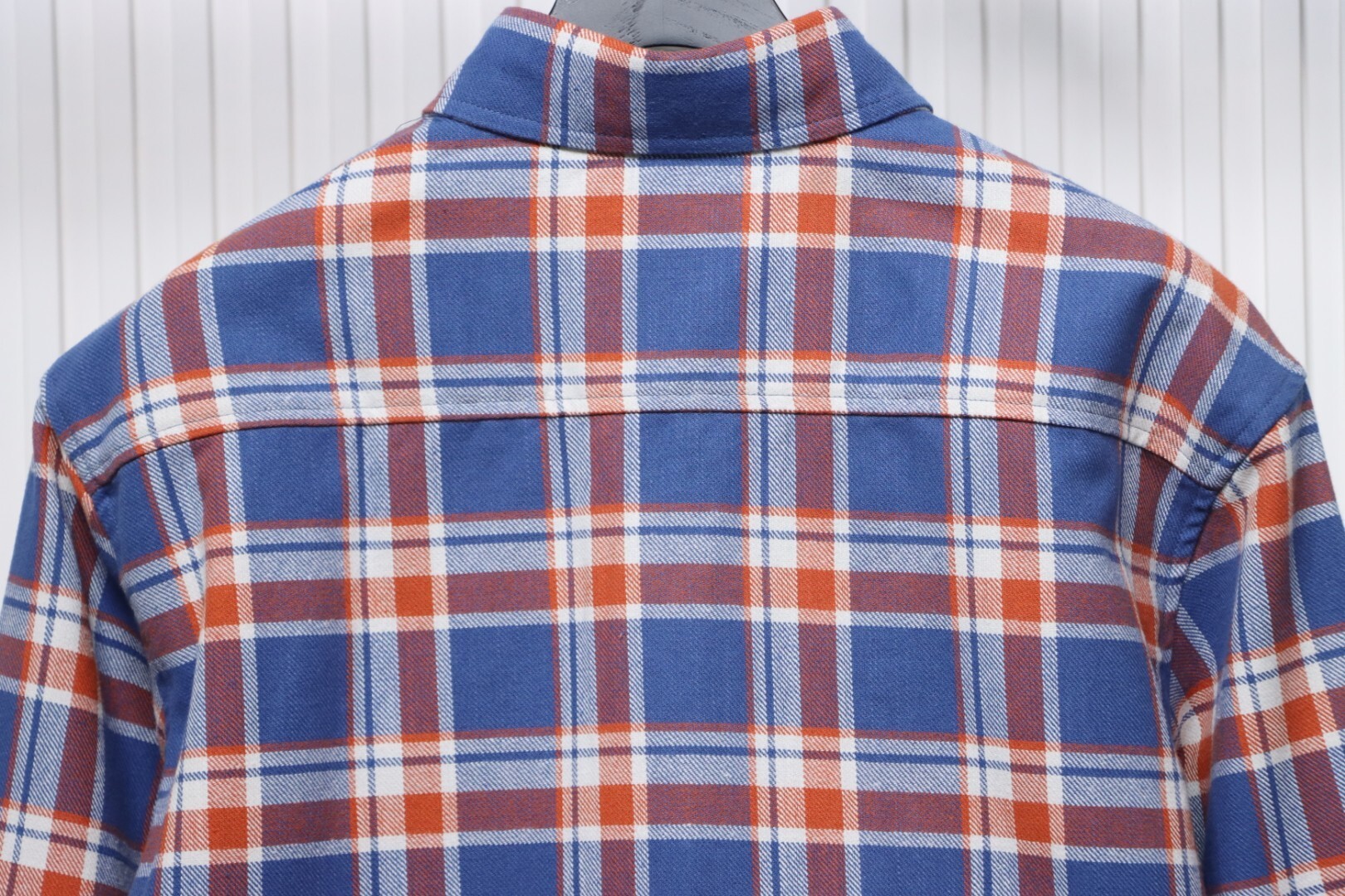 Chrome Hearts Blue & Red Plaid Sleeve Print Shirt 