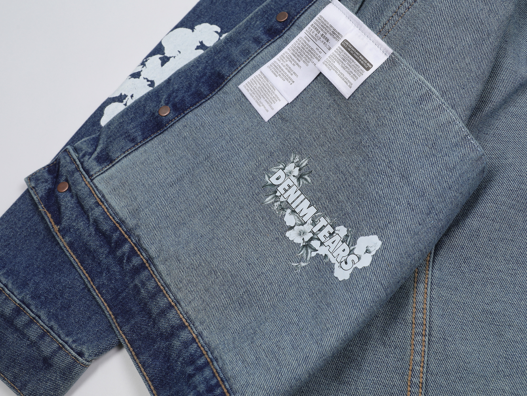 Denim Tears Type-2 All Over Wreath Jacket Indigo