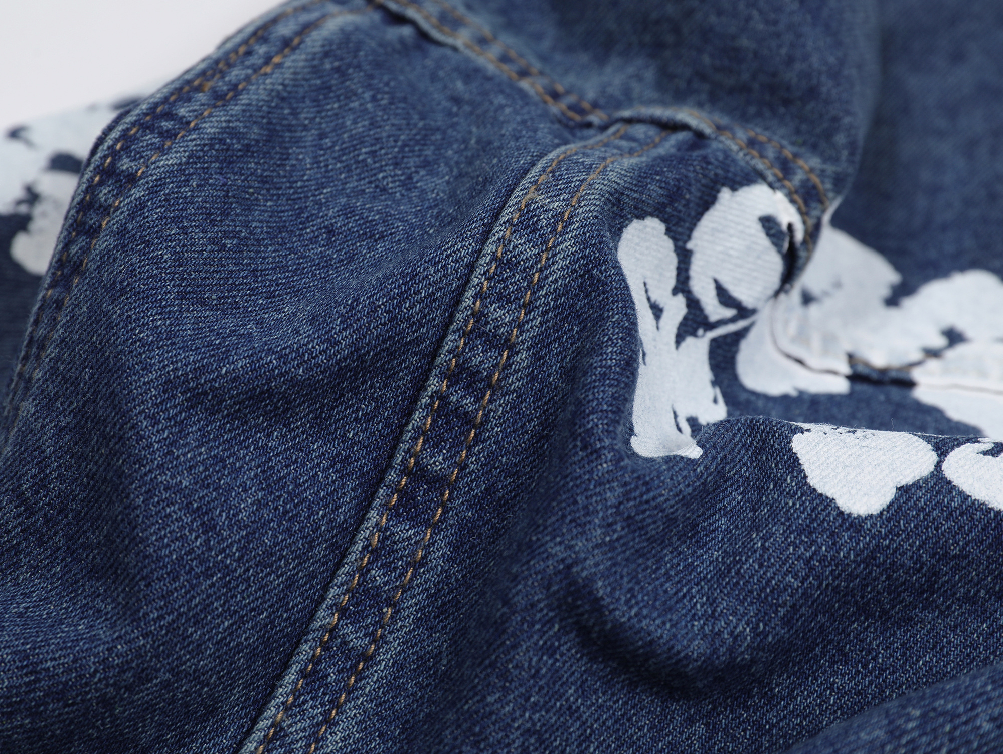 Denim Tears Type-2 All Over Wreath Jacket Indigo