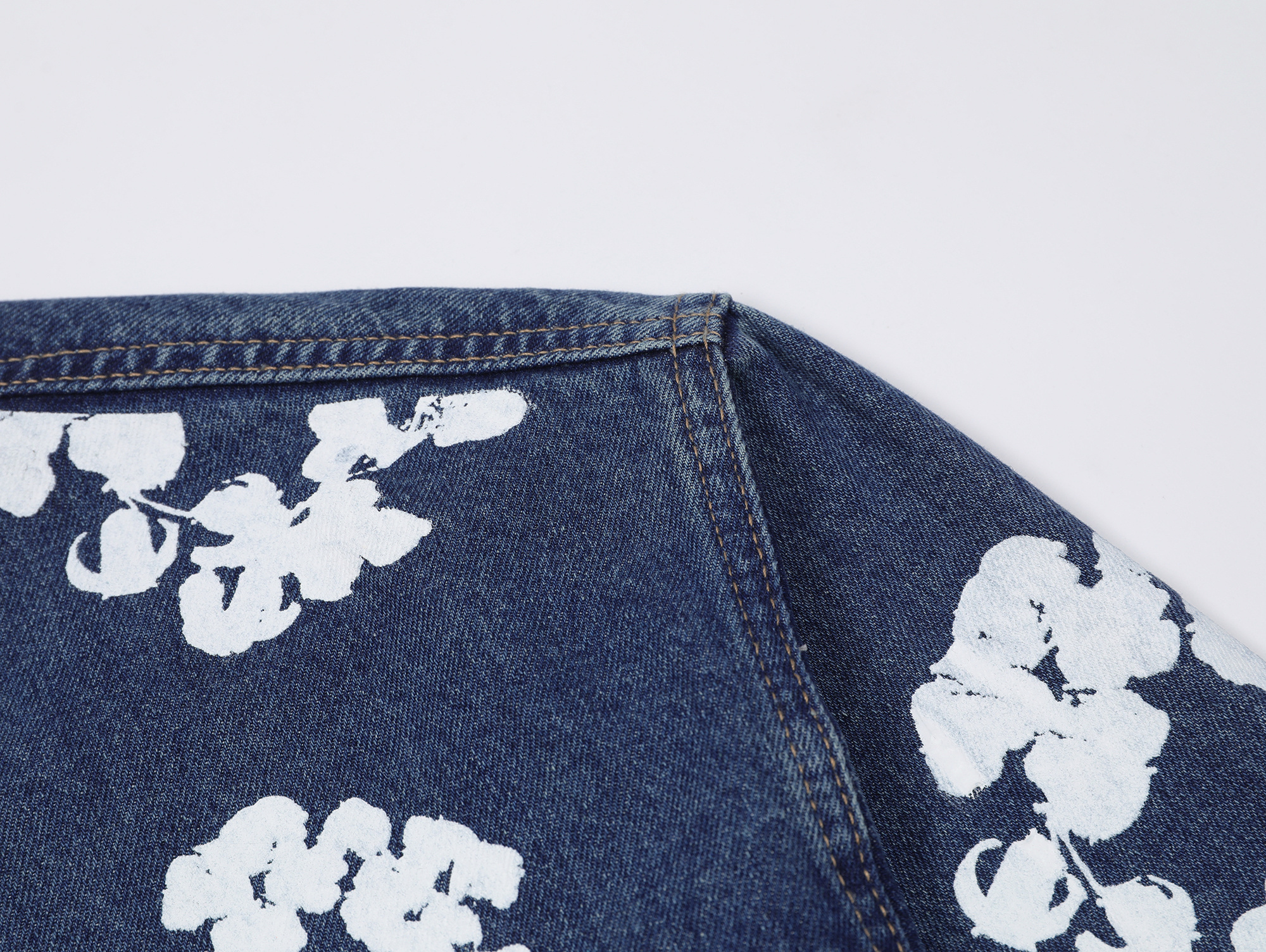 Denim Tears Type-2 All Over Wreath Jacket Indigo