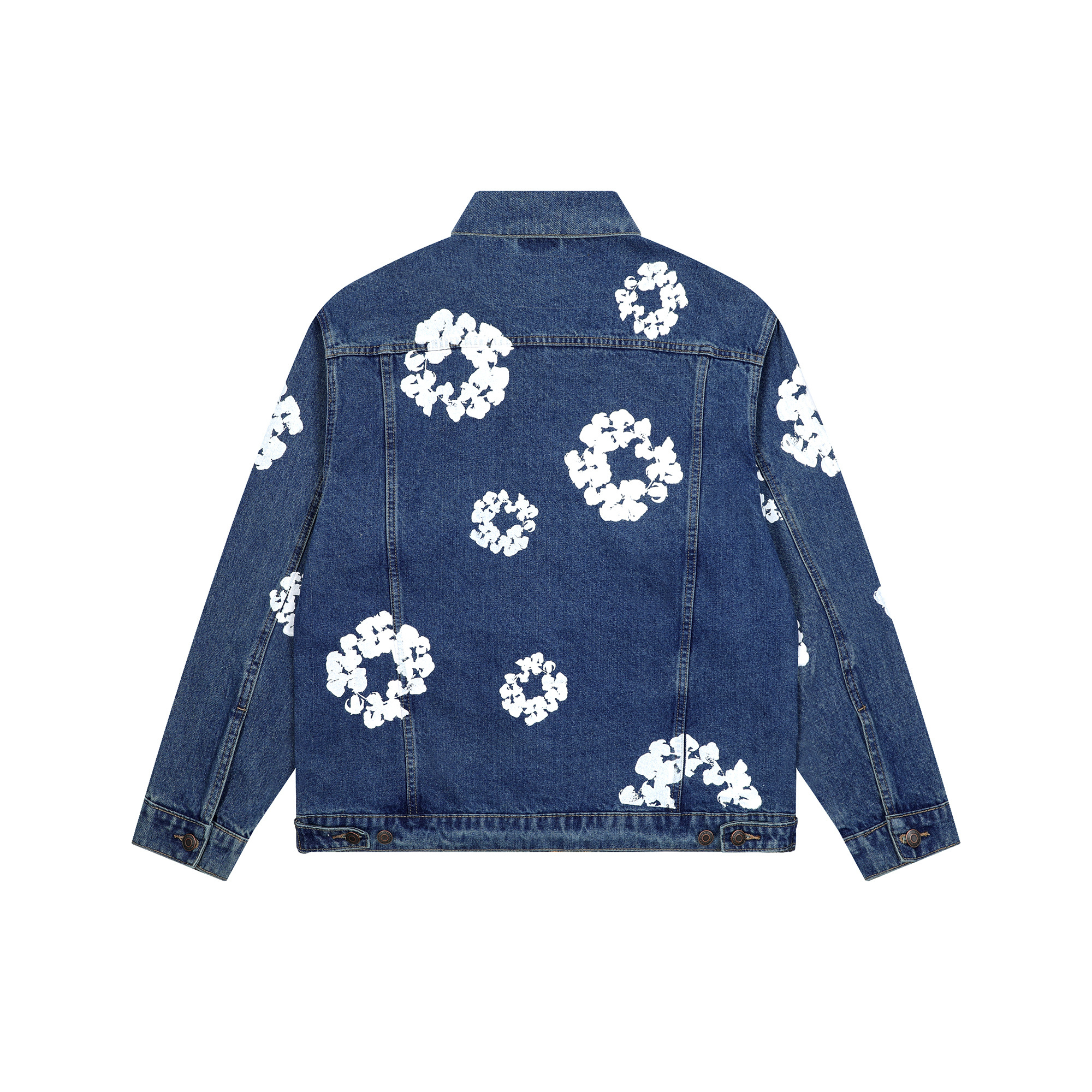 Denim Tears Type-2 All Over Wreath Jacket Indigo