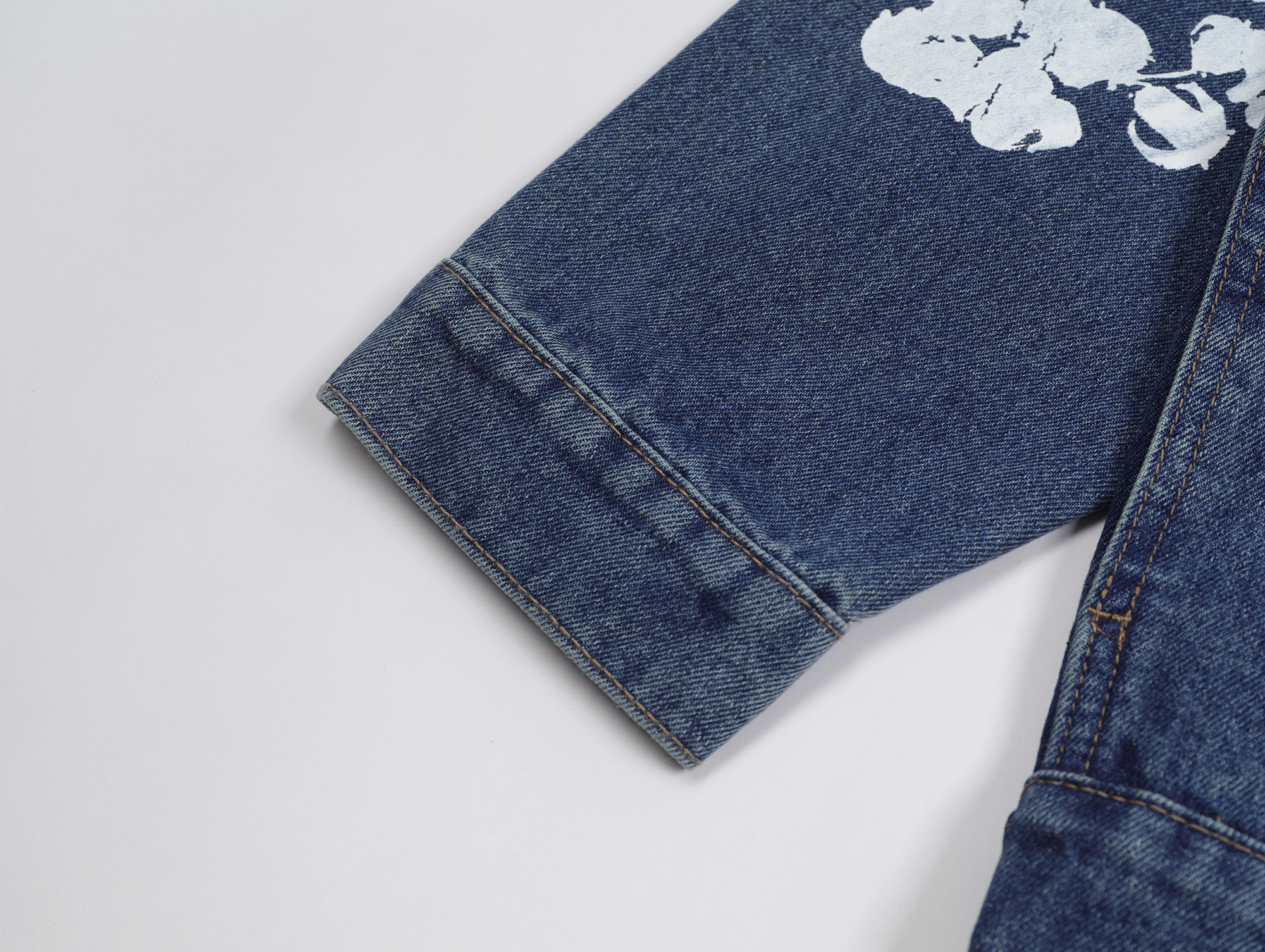 Denim Tears Type-2 All Over Wreath Jacket Indigo