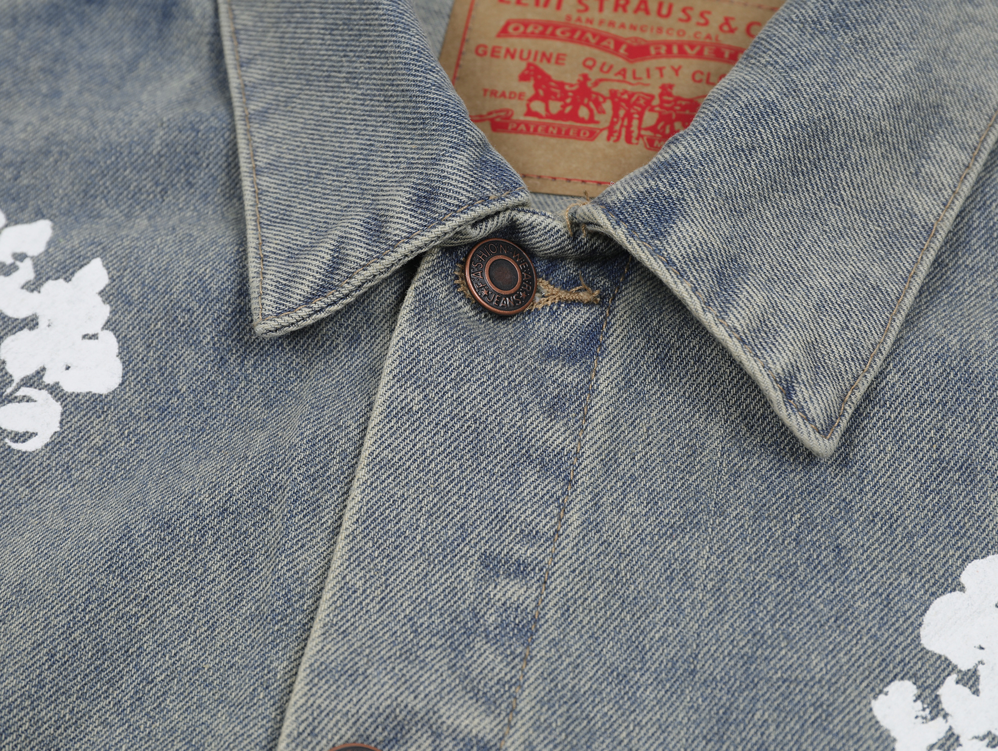 Denim Tears Type-2 All Over Wreath Jacket Vintage Blue