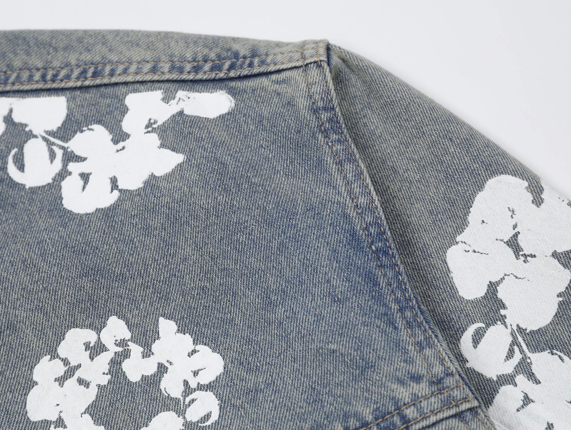 Denim Tears Type-2 All Over Wreath Jacket Vintage Blue