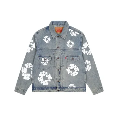 Denim Tears Type-2 All Over Wreath Jacket Vintage Blue 01