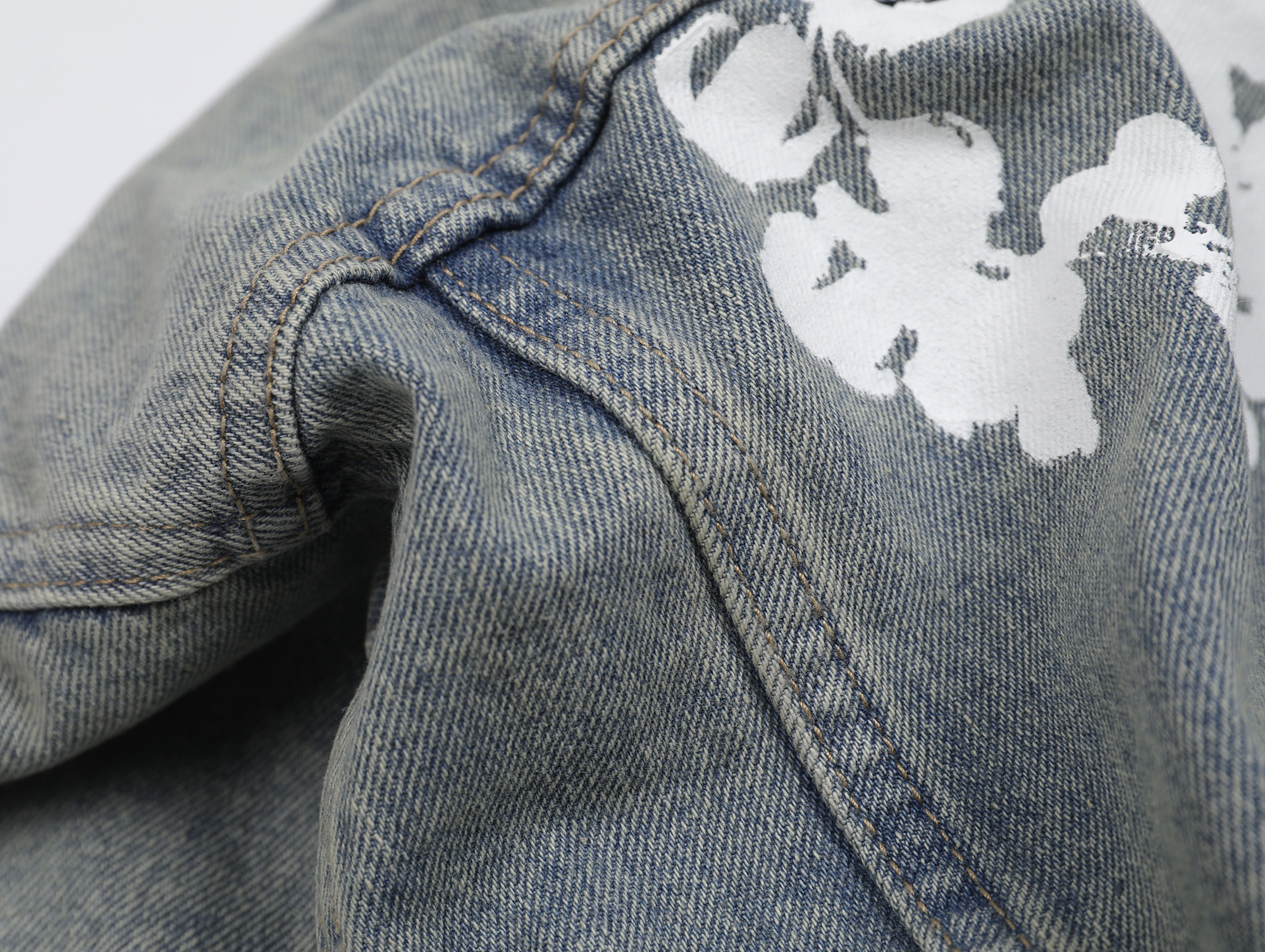 Denim Tears Type-2 All Over Wreath Jacket Vintage Blue