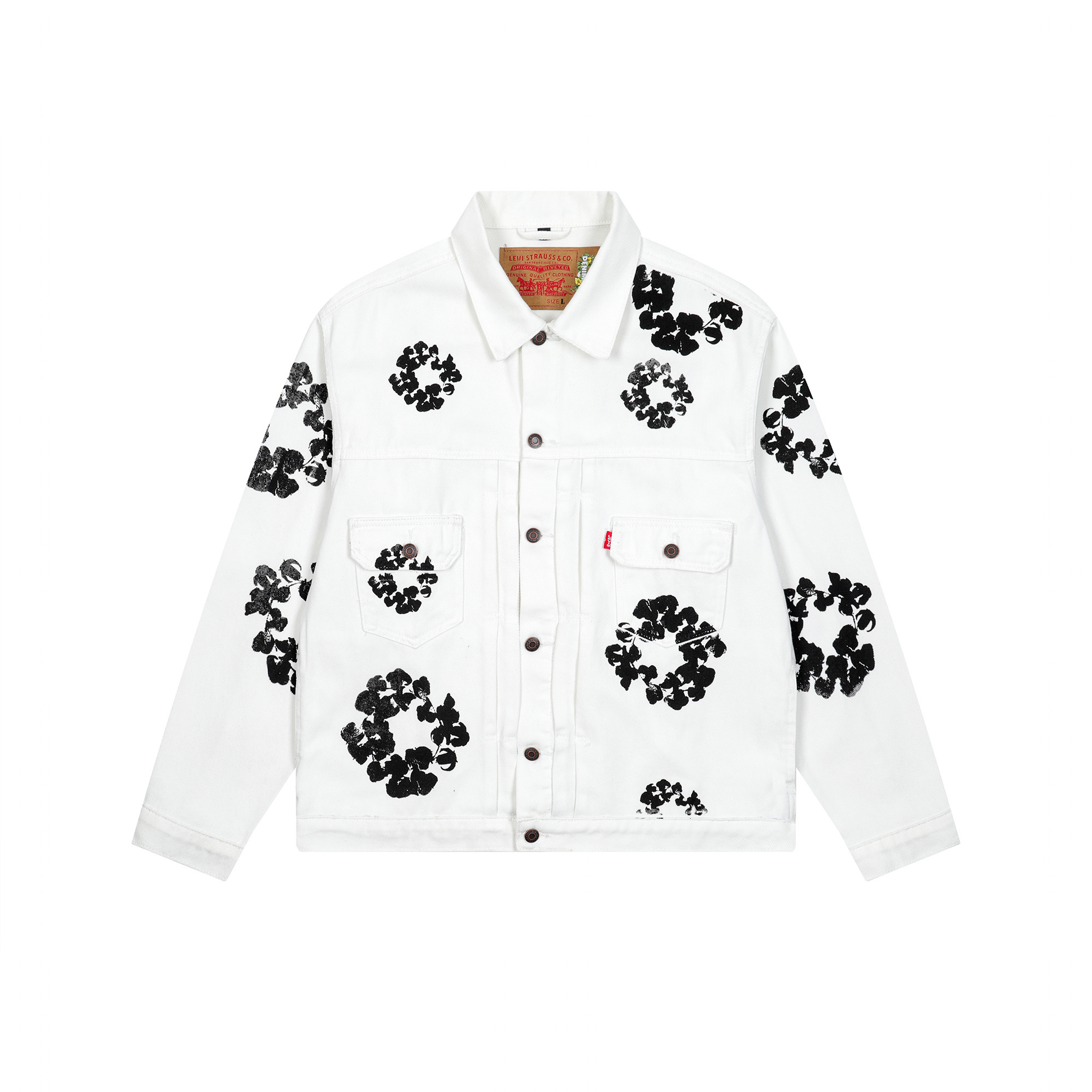 Denim Tears Type-2 All Over Wreath Jacket White