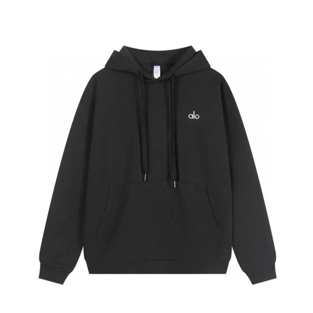 Alo Yoga Accolade cotton-blend French Terry Hoodies Black