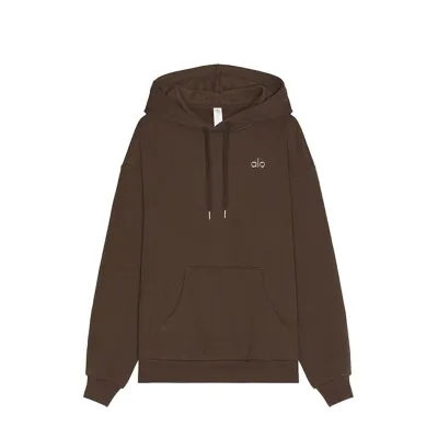 Alo Yoga Accolade Cotton Hoodie & Joggers Set Brown 02