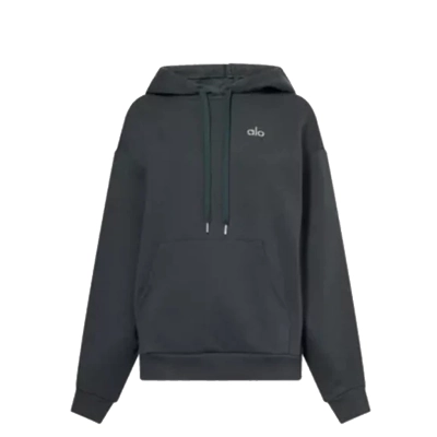 Alo Yoga Accolade Cotton Hoodie & Joggers Set Charcoal Green 02