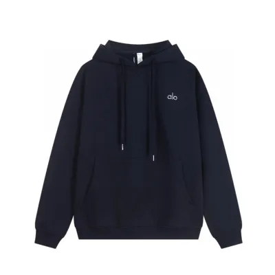 Alo Yoga Accolade Cotton Hoodie & Joggers Set Dark Blue 02