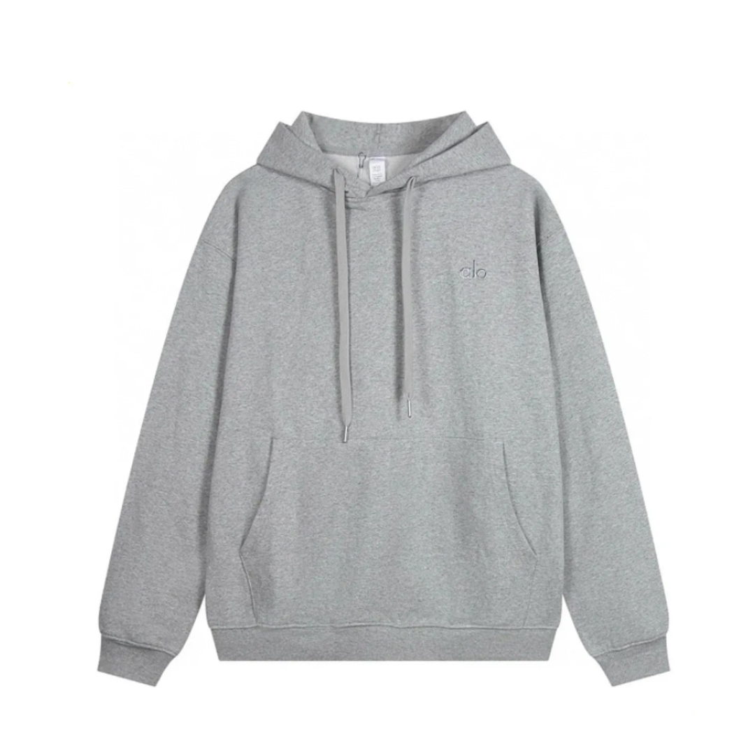 Alo Yoga Accolade Cotton Hoodie & Joggers Set Gray