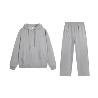 Alo Yoga Accolade Cotton Hoodie & Joggers Set Gray 01