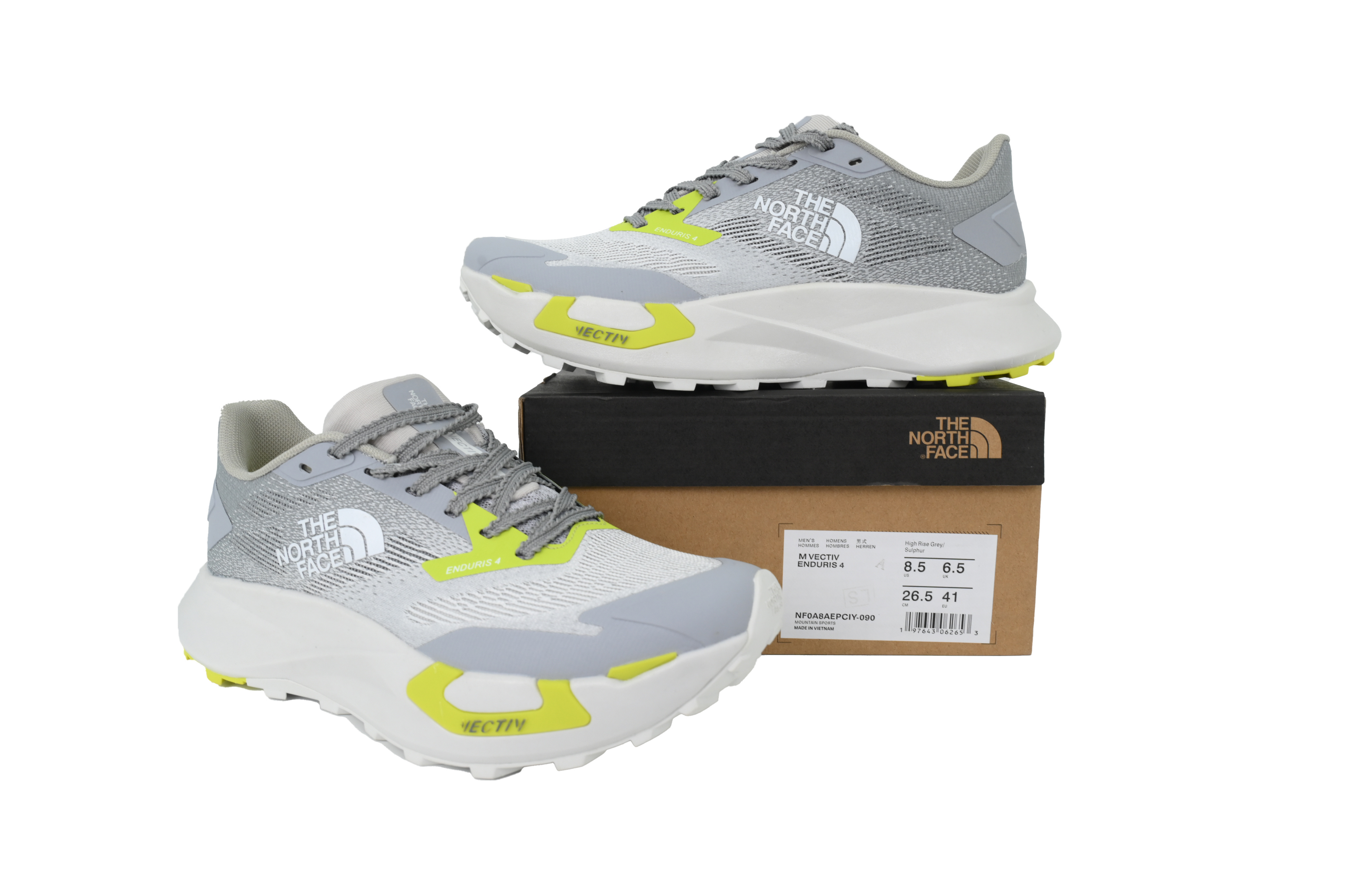 The North Face Vectiv Enduris 4 Gray Yellow