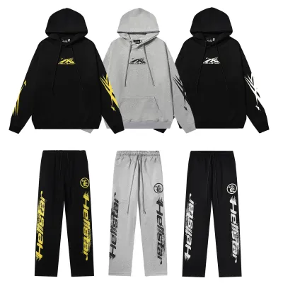 Hellsatr Tracksuit Black Yellow/Gray/Black White 01