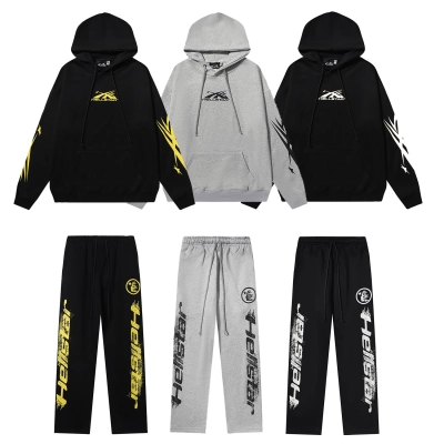 Hellsatr Tracksuit Black Yellow/Gray/Black White 01