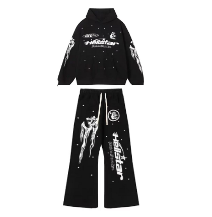 Hellstar Hoodie Tracksuit Black