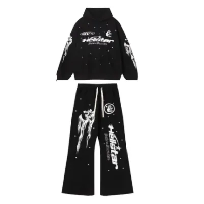 Hellstar Hoodie Tracksuit Black 01