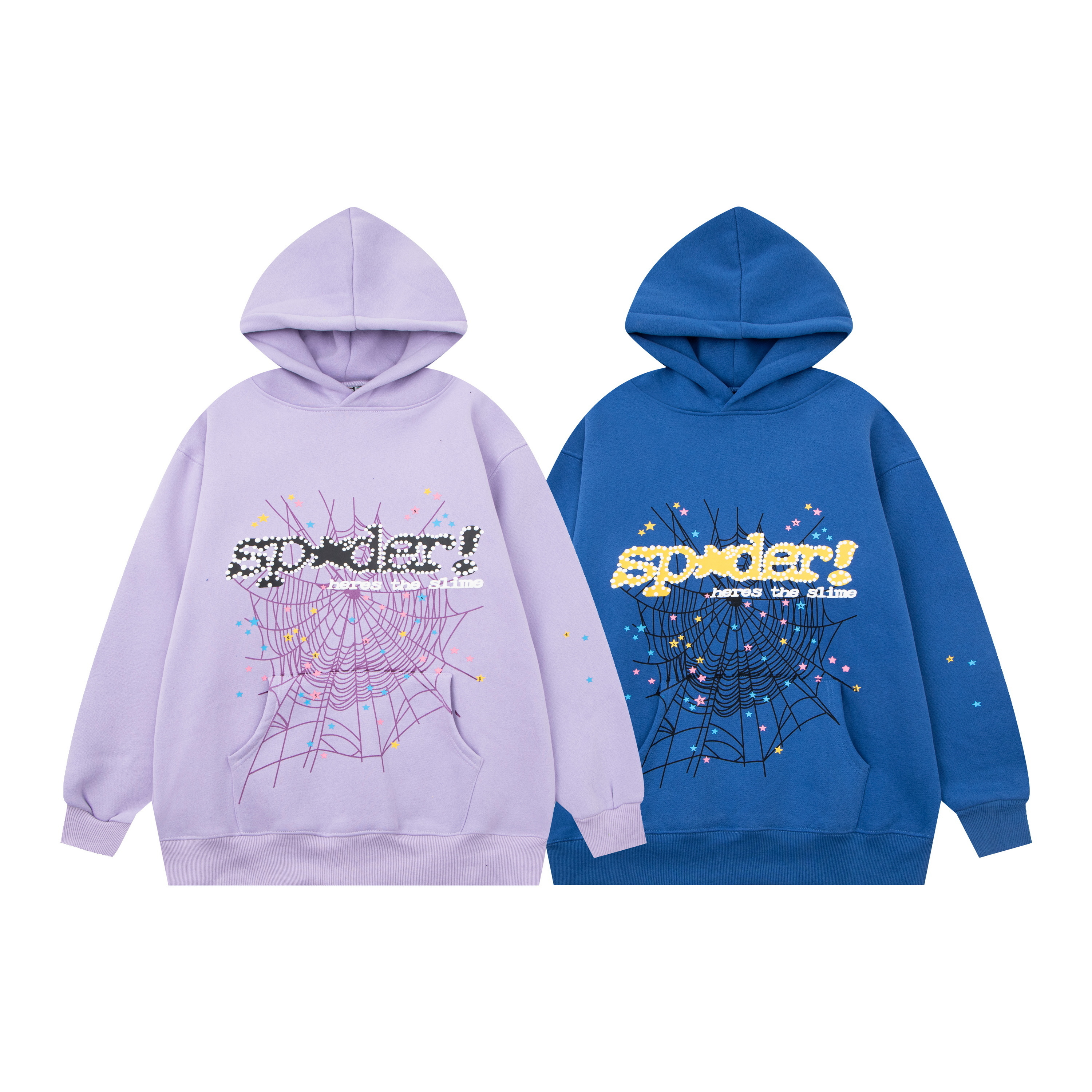 Sp5der Acai Hoodie #S06 Purple/Blue