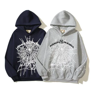 Sp5der Arach NY Phobia Hoodie #2606 Black/Gray 01