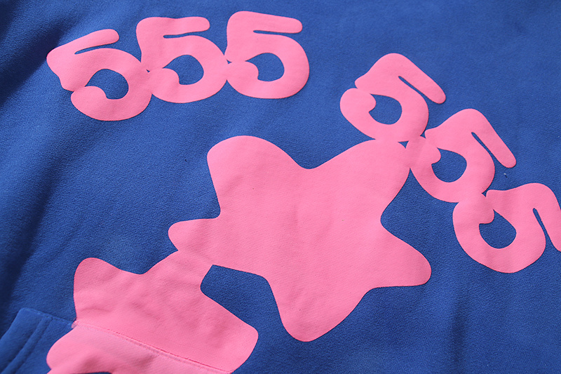 Sp5der Hoodie #2605 Black/Blue