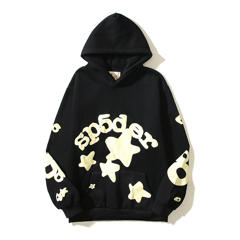 Sp5der Hoodie #2605 Black/Blue
