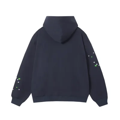 Sp5der Hoodie ZF002-top Dark Gray Blue 02