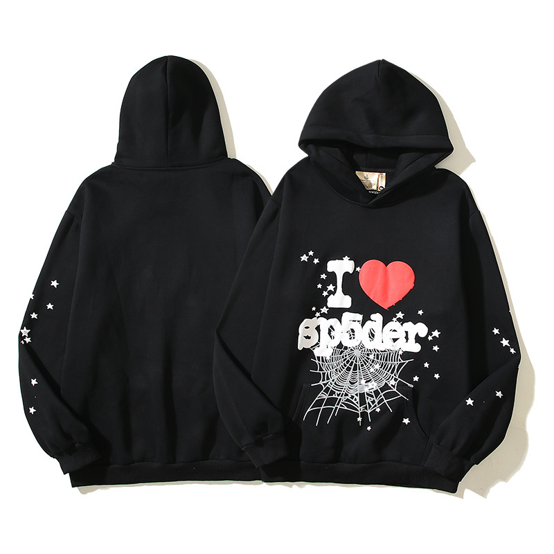 Sp5der I Heart SP5 Souvenir Hoodie #2603 Black