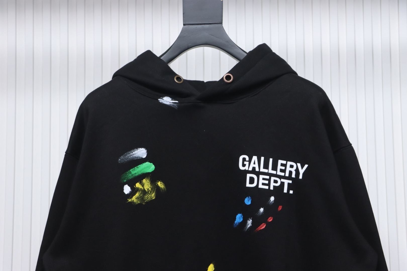 Gallery Dept. Splatter Letter Hoodie Black