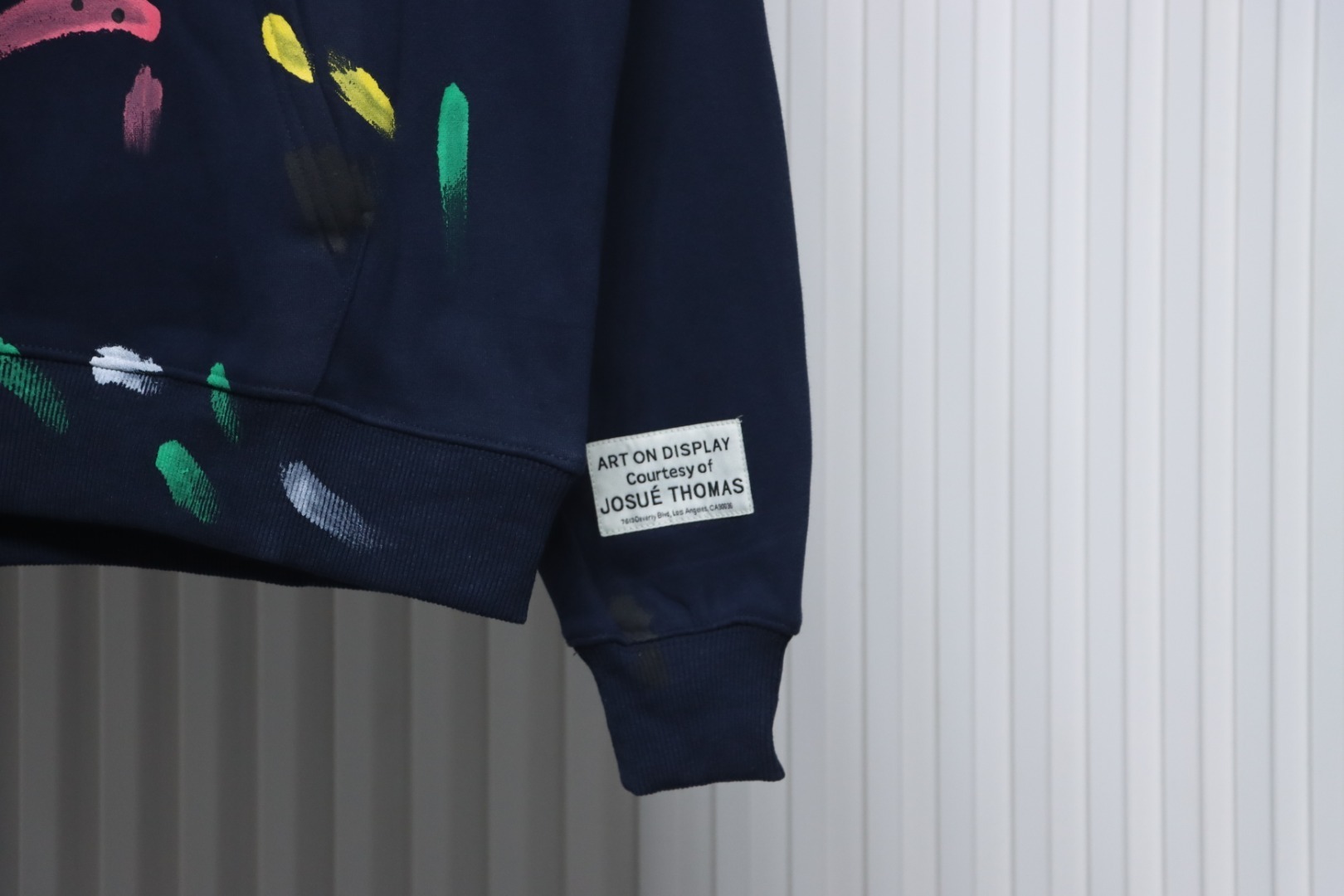 Gallery Dept. Splatter Letter Hoodie Dark Blue