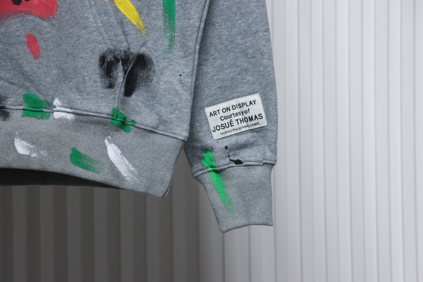 Gallery Dept. Splatter Letter Hoodie Gray