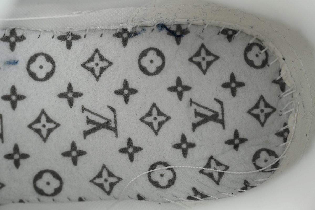 Louis Vuitton LV Skate Sneaker Horsehair Fabric Blue Diamond